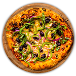 Green Pepper & Onion Pizza 